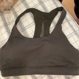 Olive green lululemon sports bra